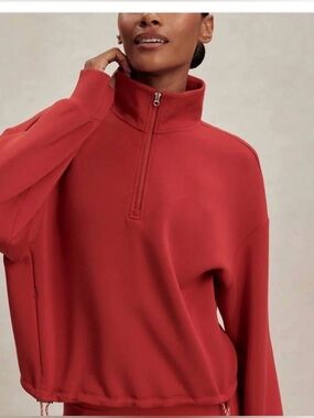 Varley womens sian Half-Zip Pullover Sweatshirt in Brick Red